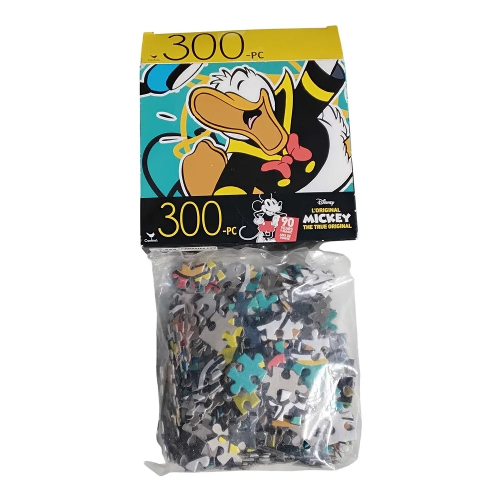 Disney Cardinal Mickey Minnie Donald Duck Jigsaw Puzzle Set 300-500 Piece 3 Pack